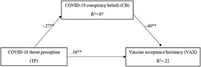 SARS-CoV-2 Threat Perception and Willingness to Vaccinate: The Mediating Role of Conspiracy Beliefs